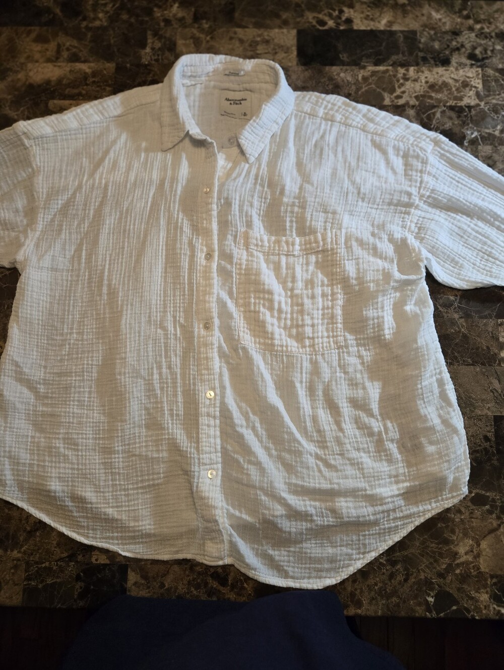 Abercrombie & Fitch white Oversized Gauzy Shirt size XL 100% Cotton Machine Wash